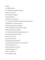 Bộ đề thi công chức ngành thuế môn Tin học các cau hoi MS EXELL