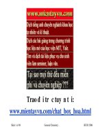 BÀI GIẢNG HÓA ĐẠI CƯƠNG - CHƯƠNG 10 CÂN BẰNG TRONG DUNG DỊCH CHẤT ĐIỆN LY