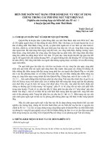 Báo cáo khoa học Biến thể ngôn ngữ mang tính đánh dấu và việc sử dụng chúng trong các phương ngữ Việt hiện nay