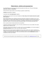 Determiners articles and possessives
