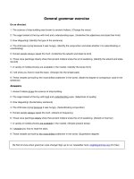 General grammar exercise