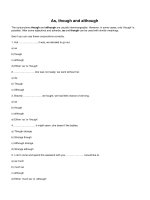 As though and although