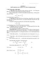 CHƯƠNG I NHỮNG ĐỊNH LUẬT CƠ BẢN CỦA CÔNG NGHỆ HÓA HỌC