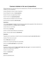 Common mistakes in the use of prepositions