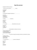 Tài liệu: Gap fills exercise