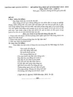 ĐỀ KIỂM TRA HỌC KỲ 2 NĂM 2014 – 2015 MÔN NGỮ VĂN 11