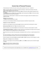 Correct use of personal pronouns