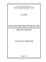 Lịch sử phát triển trầm tích holocen khu vực trà vinh trong mối quan hệ với sự dao động mực nước biển
