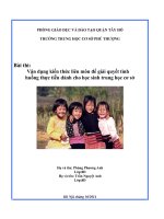 Vận dụng kiến thức liên môn để giải quyết tình huống thực tiễn dành cho học sinh trung học cơ sở CÙNG CHUNG TAY BẢO VỆ TRẺ EM