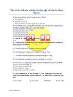 Một số câu hỏi trắc nghiệm thường gặp và khó lựa chọn đáp án