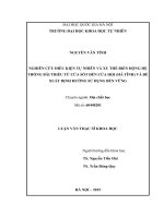 Nghiên cứu điều kiện tự nhiên và xu thế biến động hệ thống bãi triều từ cửa sót đến cửa hội (hà tĩnh) và đề xuất định hướng sử dụng bền vững