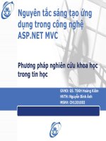 Thuyết trình Nguyên tắc sáng tạo ứng dụng trong công nghệ ASP.NET MVC