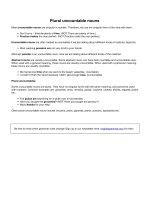 Plural uncountable nouns