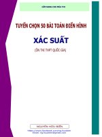 Tuyển tập 50 bài toán điển hình về xác suất ôn thi THPT quốc gia