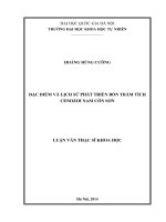 Đặc điểm và lịch sử phát triển bồn trầm tích cenozoi nam côn sơn