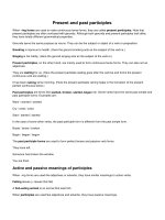 Present and past participles