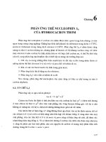 CHƯƠNG 6 PHẢN ỨNG THẾ NUCLEOPHIN SE CỦA HYDROCACBON THƠM