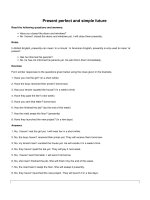 Present perfect and simple future