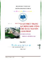 Pháp luật - Thực trạng thành lập, hoạt động khu công nghiệp, khu chế xuất . Nguyên nhân, giải pháp