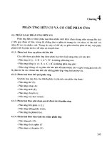 CHƯƠNG 4 PHẢN ỨNG HỮU CƠ VÀ CƠ CHẾ PHẢN ỨNG