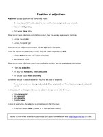 Position of adjectives