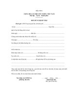 Mẫu đơn đề nghị hỗ trợ