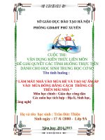 CUỘC THI VẬN DỤNG KIẾN THỨC LIÊN MÔN ĐỂ GIẢI QUYẾT TÌNH HUỐNG THỰC TIỄN DÀNH CHO HỌC SINH TRUNG HỌC Làm mát nhà vào mùa hè và tạo sự ấm áp vào mùa đông bằng cách trồng cỏ trên mái nhà