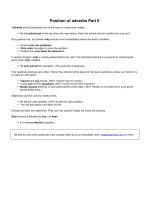 Position of adverbs part II