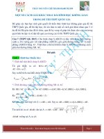 CÁC CÁCH GIẢI KHÁC NHAU HÌNH HỌC KHÔNG GIAN (QUÁ HAY)