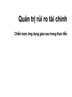 Chiến lược ứng dụng giao sau trong thực tiễn