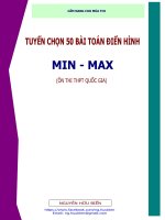 Tuyển chọn các bài toán MIN  MAX ôn thi THPT quốc gia