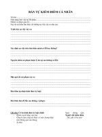 bản tự kiểm điểm cá nhân