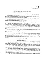 CHƯƠNG 12 PHẢN ỨNG CỦA GỐC TỰ DO