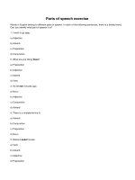Parts of speech exercise