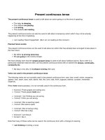 Present continuous tense