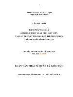 Biện pháp quản lý giáo dục pháp luật cho học viên tại các Trung tâm GDTX trên địa bàn Tỉnh Kon Tum