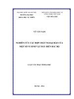 Nghiên cứu các hợp chất ngoại bào của một số vi sinh vật đáy biển Bắc Bộ