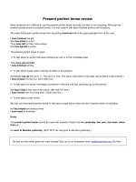 Present perfect tense review