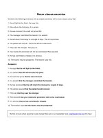 Noun clause exercise