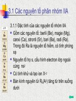 3.1. CÁC NGUYÊN TỐ PHÂN NHÓM IIA