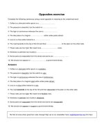 Use of Opposites exercise