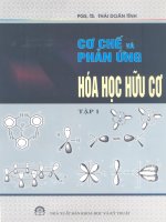 CƠ CHẾ VÀ PHẢN ỨNG HÓA HỌC HỮU CƠ TẬP 1-CHƯƠNG 1 LIÊN KẾT HÓA HỌC