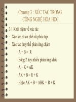 CHƯƠNG 3 XÚC TÁC TRONG CÔNG NGHỆ HÓA HỌC