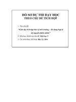 GIÁO DỤC TÍCH HỢP BẢO VỆ MÔI TRƯỜNG -SỬ DỤNG HỢP LÝ TÀI NGUYÊN THIÊN NHIÊN