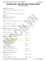 phương pháp liên hợp giải phương trình