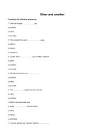 Cách sử dụng Other and another