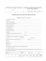 Tờ khai đăng ký chương trình liên kết