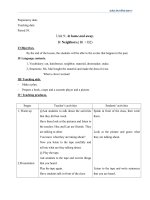 Giáo án tiếng anh 7 unit 9 at home and away