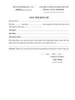 Giấy mời họp lớp