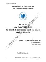 BÀI TẬP LỚN MÔN QUẢN TRỊ TÀI CHÍNH